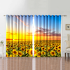 Awesome hoodied Sunfowers Printed 3D Grommet Window Curtains HD90