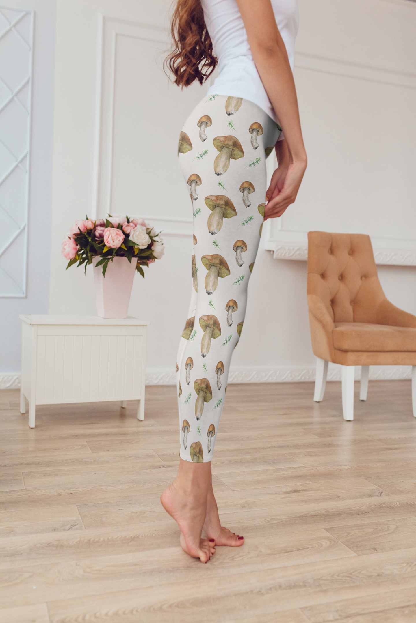 All Over Printing Mushroom Hoodie Dress