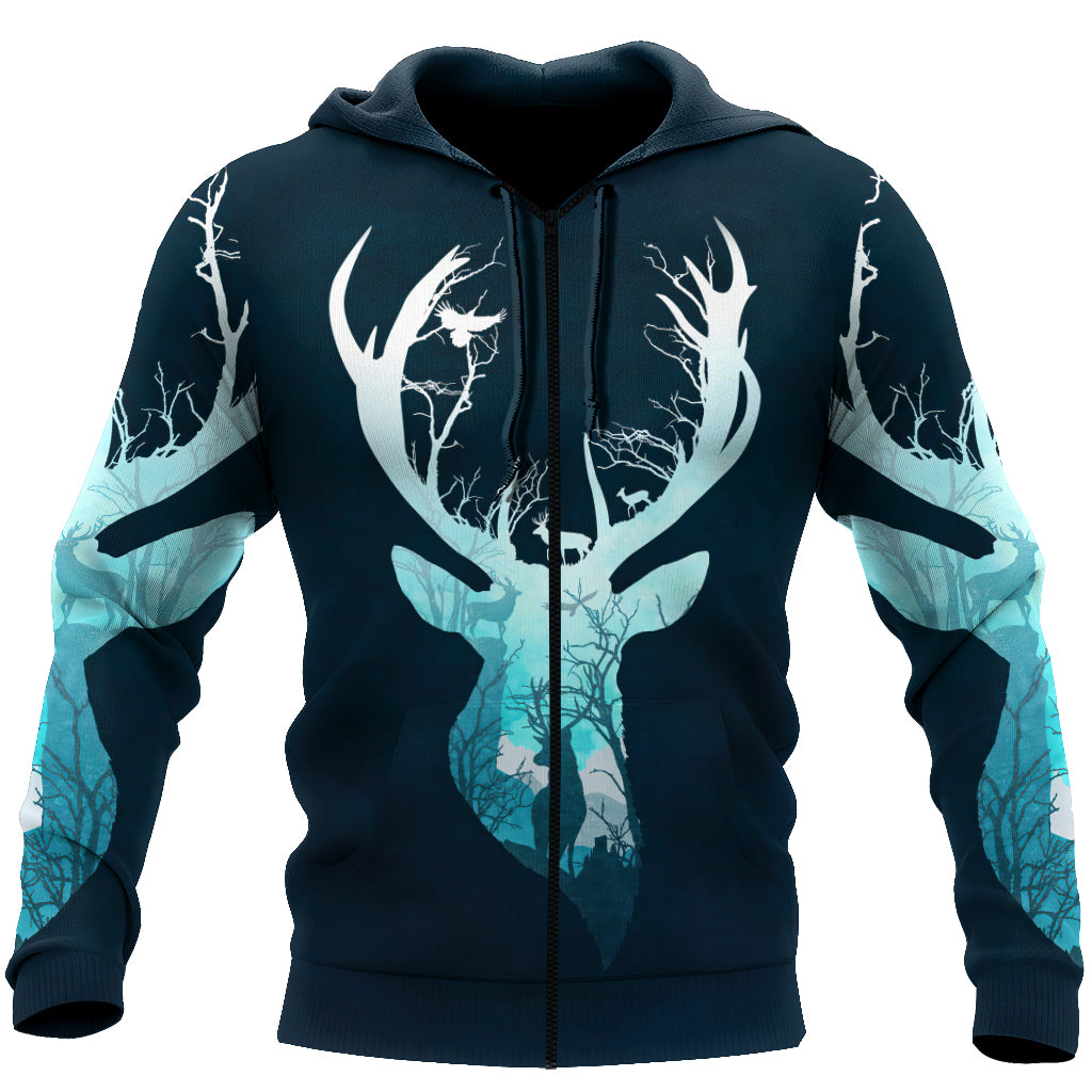 All Over Blue Deer for Men and Women, T-Shirt, Zip Hoodies, Sweatshirt HBC109