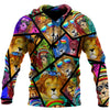 3D All Over Print Colorful Lion for Men and Women, T-Shirt, Zip Hoodies, Sweatshirt HBC0027