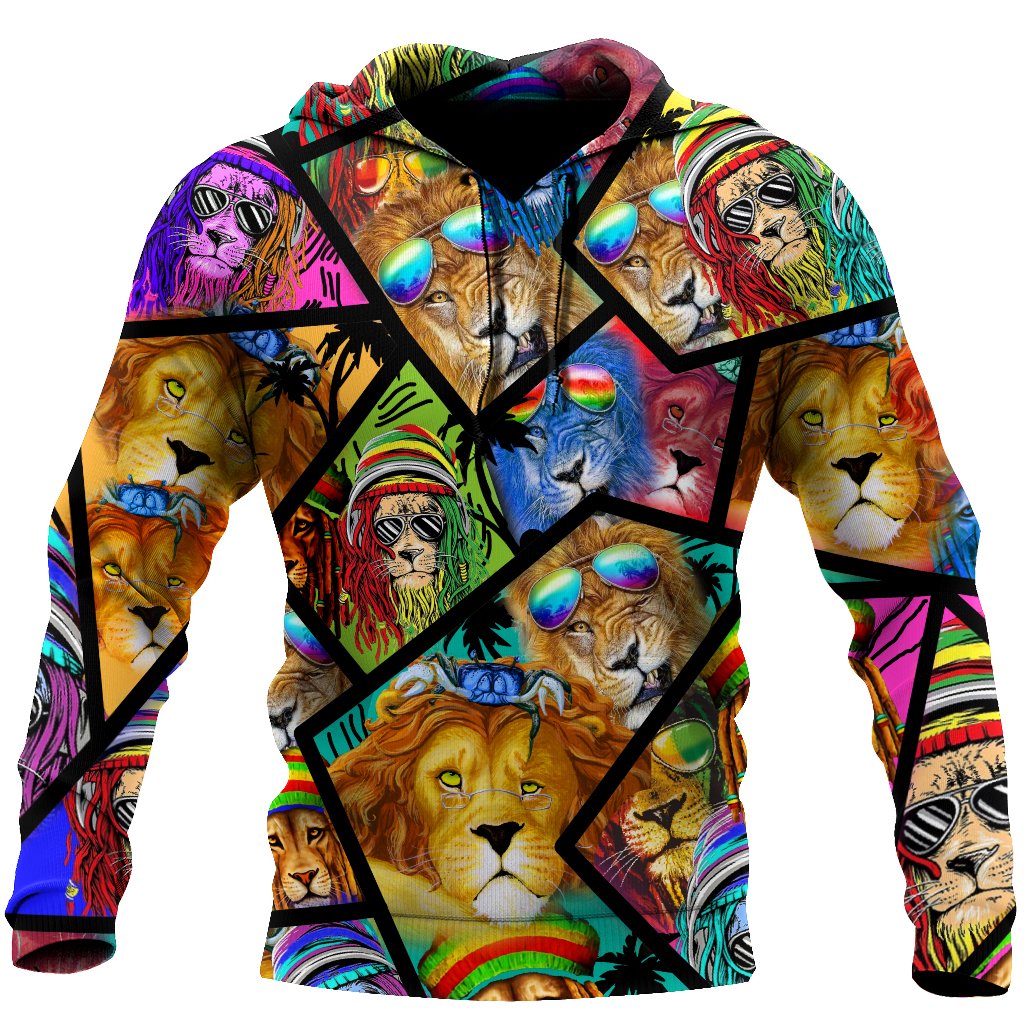 3D All Over Print Colorful Lion for Men and Women, T-Shirt, Zip Hoodies, Sweatshirt HBC0027