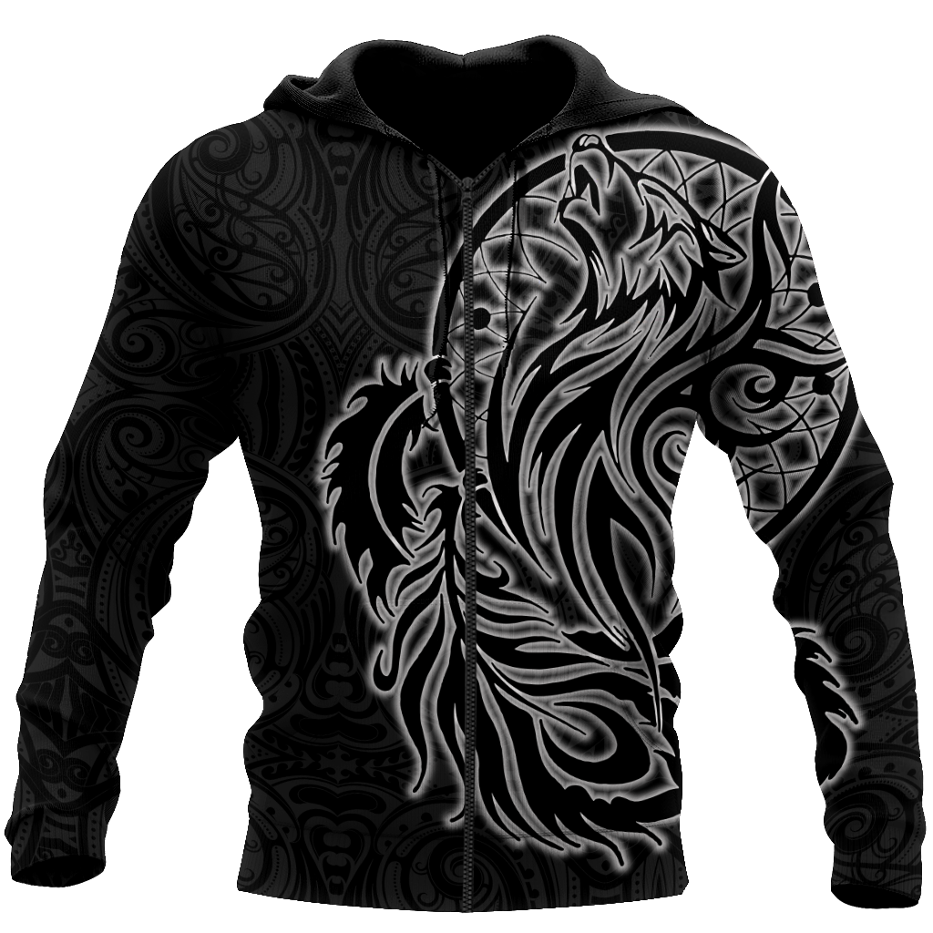 3D All Over Print Vikings Wolf for Men and Women, T-Shirt, Zip Hoodies, Sweatshirt HBC0039