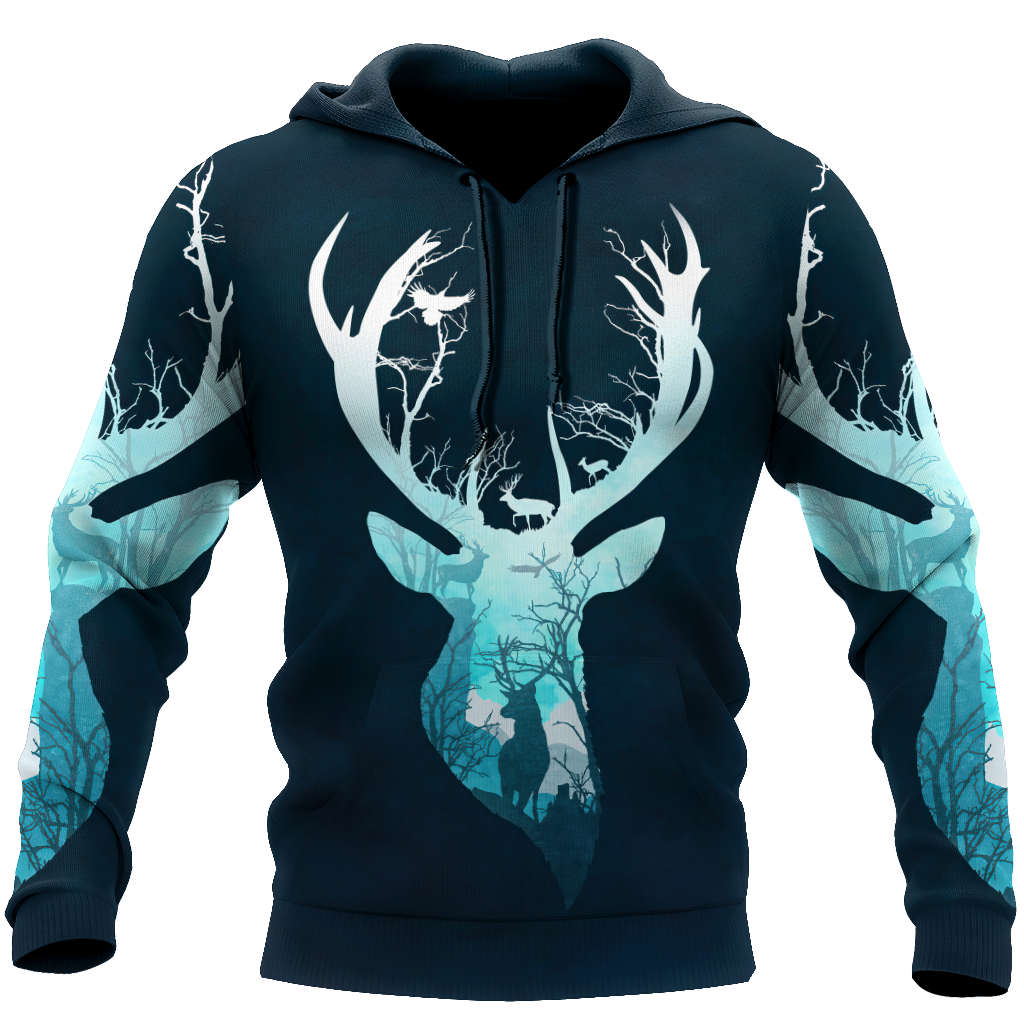 All Over Blue Deer for Men and Women, T-Shirt, Zip Hoodies, Sweatshirt HBC109