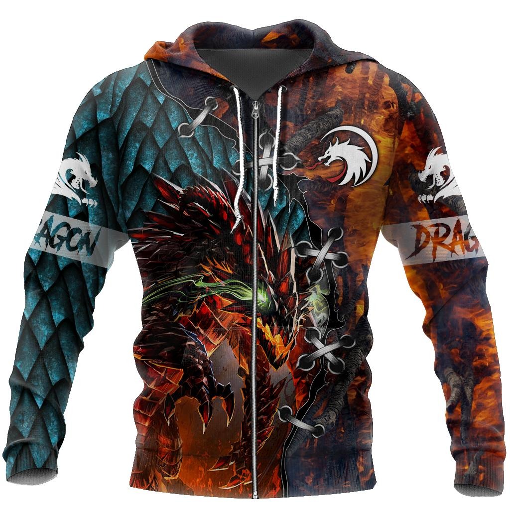 Awesome hoodie-Tattoo and Dungeon Dragon 3D All Over Print for Men and Women Hoodie TH011