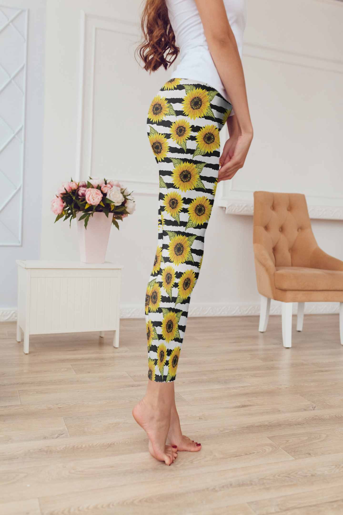 All Over Printing Yellow Sunflower Hoodie Dress