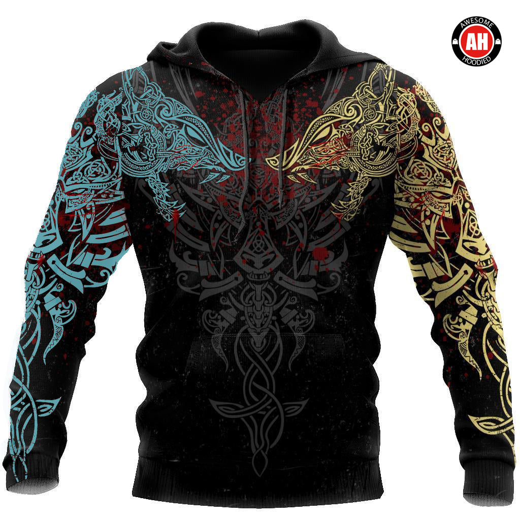 Awesome Hoodie 3D All Over Print Geki And Freki Viking Wolf IV for Men and Women Hoodie, T-Shirt, Zip Hoodies, Sweatshirt HBC115