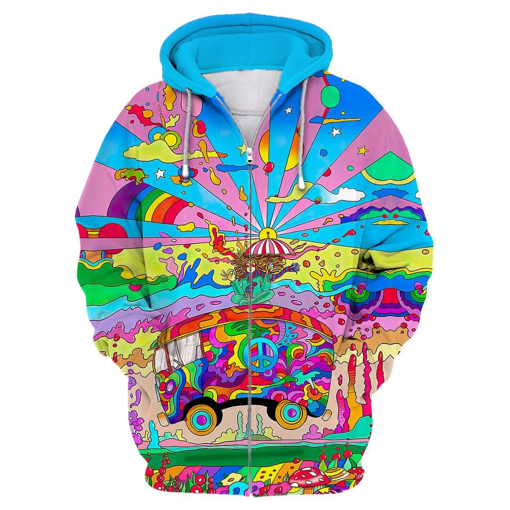Awesome Hoodie Colorful Hippie Colorful For Men and Women HBC202