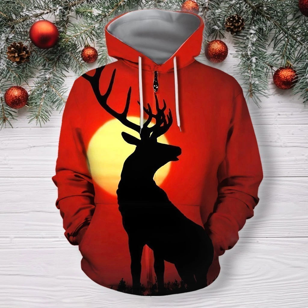 Awesome Hoodie Christmas Deer for Men and Women HBC211