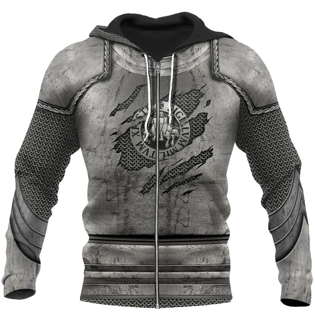 Awesome hoodie- Knight Templar 3D All Over Printed Hoodie Chainmail  for Men and Women Hoodie TH015