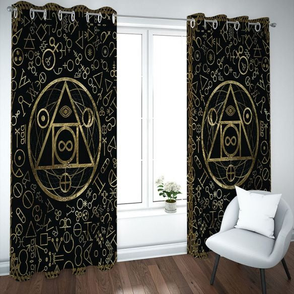 Awesome hoodie - 3D Window Drapes Geometric Living Room Grommet THC029