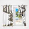 Awesome hoodies - Antler Deer Nature Silhouette Curtains - QK3207
