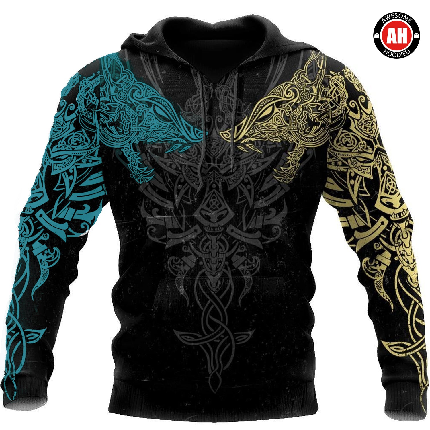 Awesome Hoodie 3D All Over Print Geki And Freki Viking Wolf III for Men and Women Hoodie, T-Shirt, Zip Hoodies, Sweatshirt HBC114