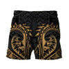 Awesome Hoodie 3D All Over Samoa Polynesian Hoodie Gold Turtle Flowing for Men and Women HBC150