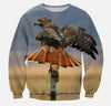 3D All Over Printed Red Tail Hawk Clothes