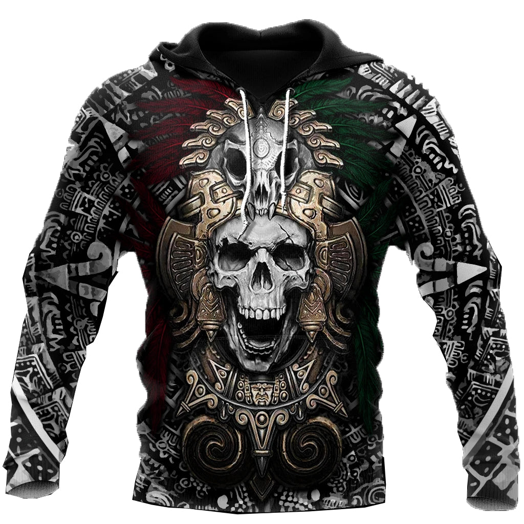 Awesome Hoodie Aztec Skull for Men and Women HBC183
