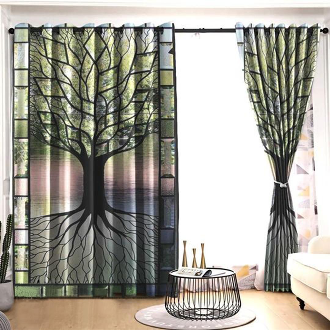 Awesome hoodied Free Of Life Printed 3D Grommet Window Curtains DCC002