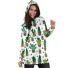 All Over Printed Cactus Hoodie Dress