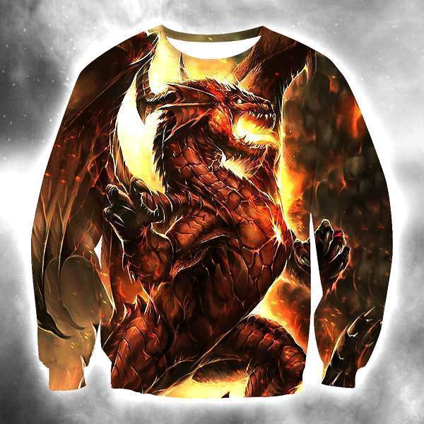 All Over Print Fire Breathing Dragons
