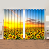 Awesome hoodied Sunfowers Printed 3D Grommet Window Curtains HD90