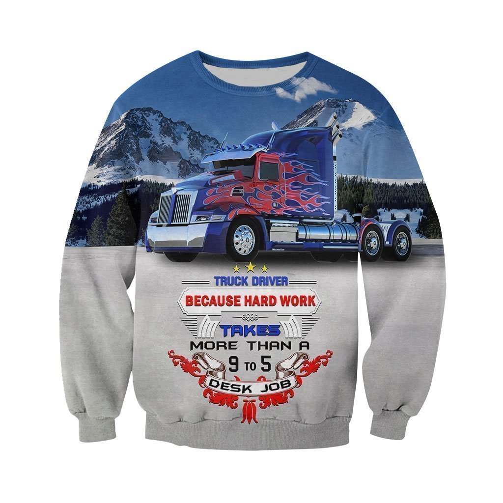 3D All Over Printed Truck Driver 9 to 5 Driver Shirts and Shorts
