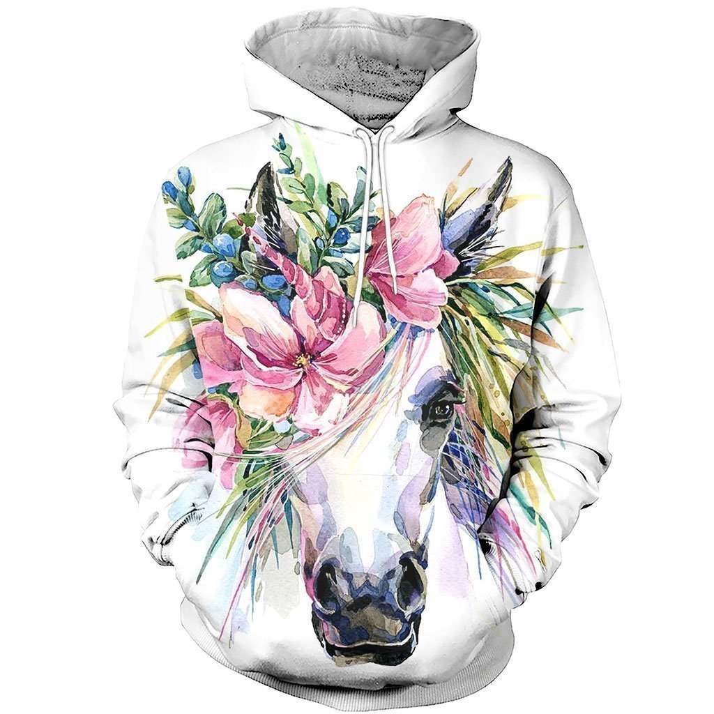 3D All Over Printed Unicorn and Flower Art Shirts and Shorts