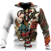 Awesome hoodie 3d all print Oni Mask White for Men and Women, T-Shirt, Zip Hoodies, Sweatshirt NQ134