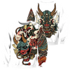 Awesome hoodie 3d all print Oni Mask White for Men and Women, T-Shirt, Zip Hoodies, Sweatshirt NQ134
