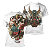 Awesome hoodie 3d all print Oni Mask White for Men and Women, T-Shirt, Zip Hoodies, Sweatshirt NQ134