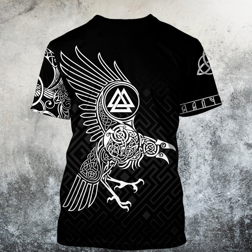 3D All Over Print Viking Raven for Men and Women, T-Shirt, Hoodies, Sweatshirt HBC0038