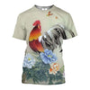 3D All Over Printed Chicken and flower Shirts