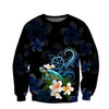Awesome Hoodie Polynesian Turtle With Plumeria Flowers for Men and Women HBC180