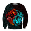 Awesome hoodie-Dragon Yin&amp;Yang Art 3D All Over Print for Men and Women Hoodie TH009