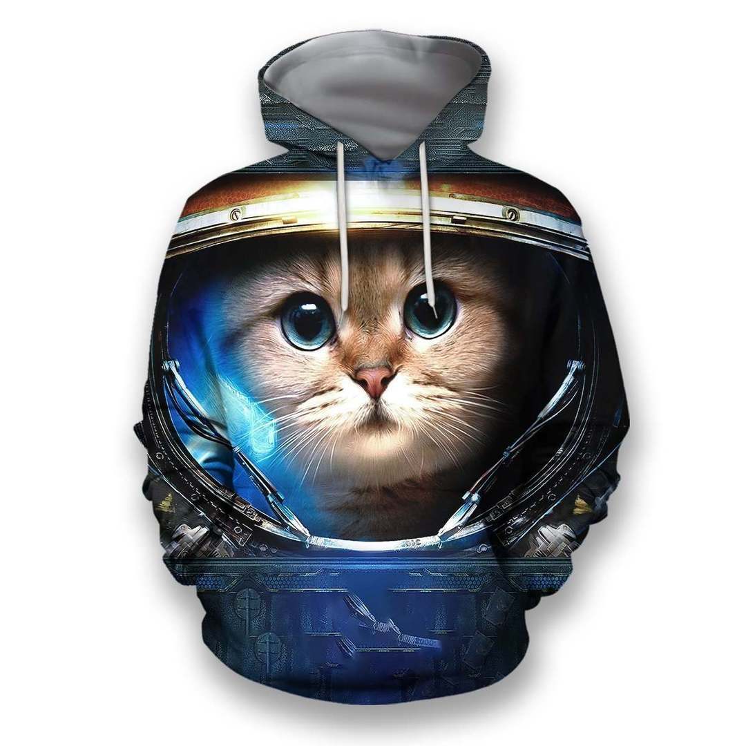 3D all over print Cute Cat Astronaut
