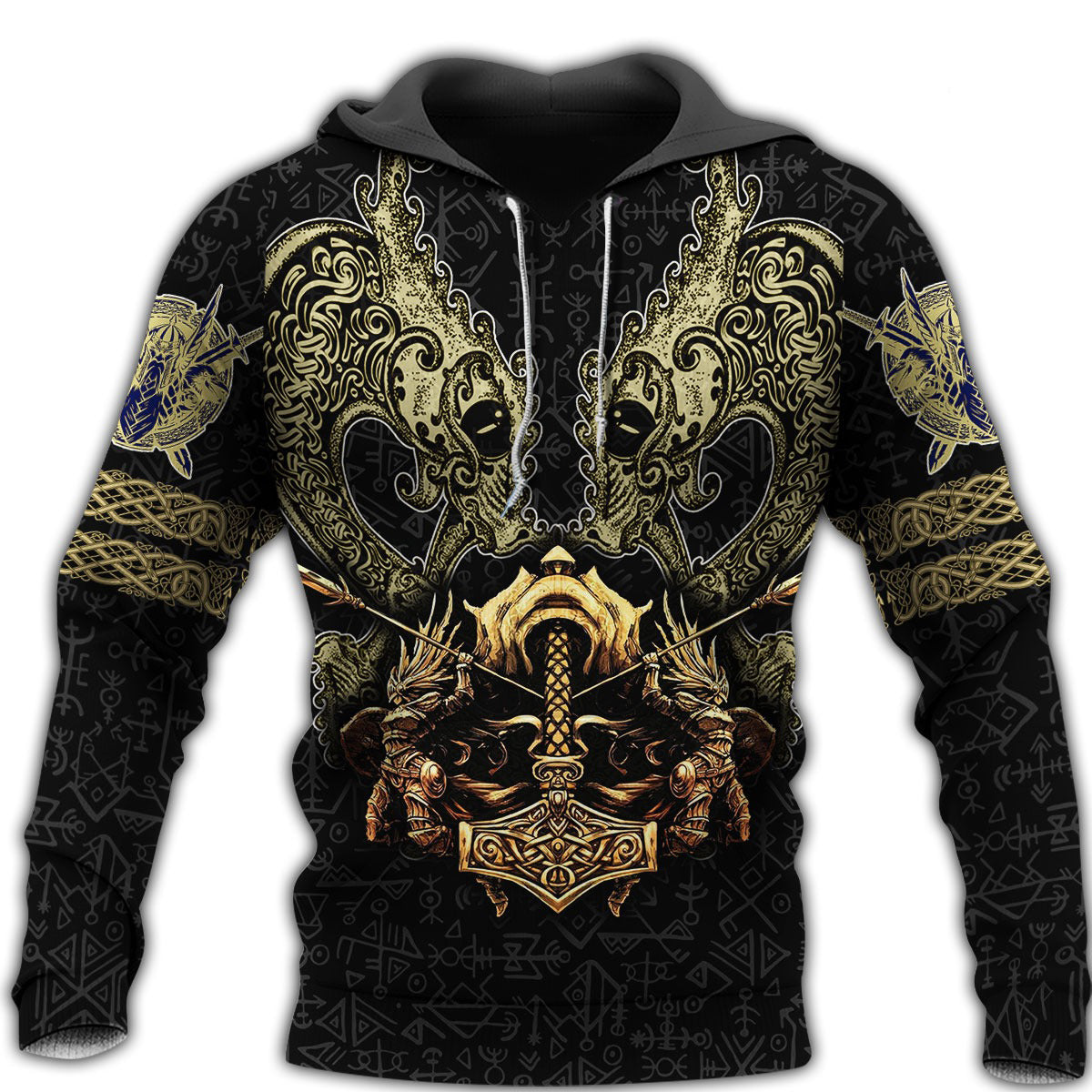 Awesome hoodie-Viking God Odin 3D All Over Printed for Men and Women Hoodie TH053