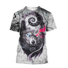 Awesome hoodie- Gray Wolf Tattoo 3D Over Printed Hoodie Cloak  for Men and Women Hoodie TH014