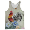 3D All Over Printed Chicken and flower Shirts