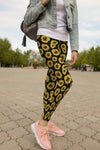 All Over Printing Sunflower Hoodie Dress
