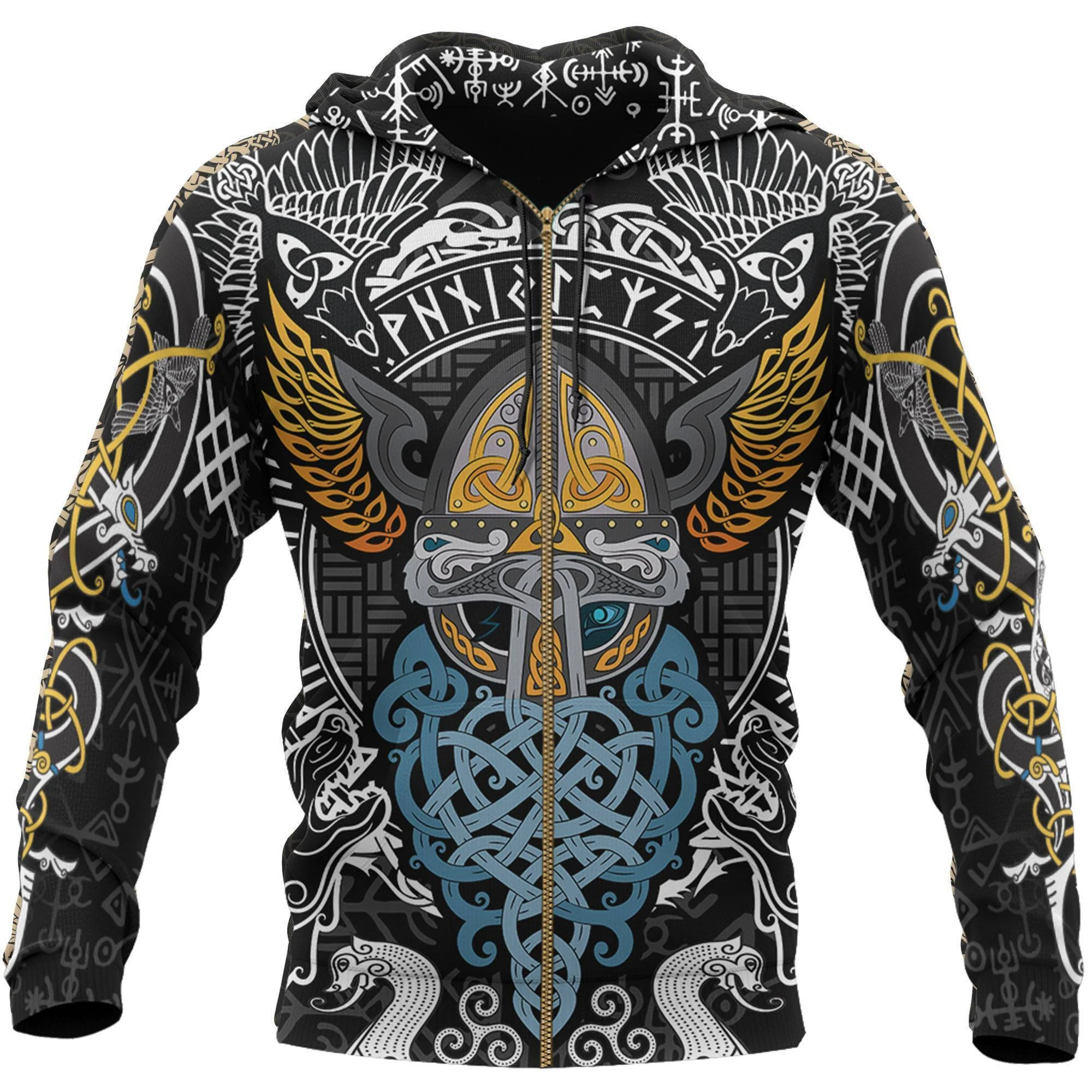 Awesome hoodie 3d all print Viking Hoodie - Mjolnir Odin for Men and Women, T-Shirt, Zip Hoodies, Sweatshirt NQ0019