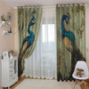 Awesome hoodied 3D all print Curtains peacock - VNC0003