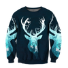 All Over Blue Deer for Men and Women, T-Shirt, Zip Hoodies, Sweatshirt HBC109