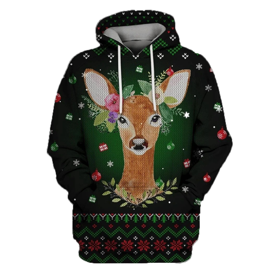 Awesome Hoodie Deer Christmas for Men and Women HBC230