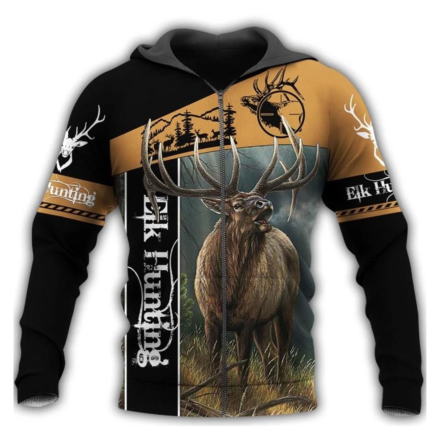 Awesome Hoodie 3D All Over Print ELK Hunter for Men and Women Hoodie, T-Shirt, Zip Hoodies, Sweatshirt HBC131