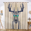 Awesome hoodies - Vivid Deer Antler Funny Curtains - QK3208