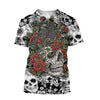 All Over Print Rose Red Skull for Men and Women, T-Shirt, Zip Hoodies, Sweatshirt HBC0070
