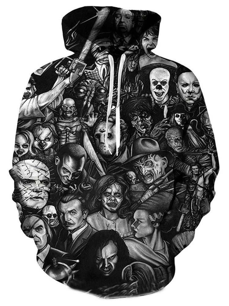 Awesome hoodie-Skull Pullover Fall Casual Hoodies TH077