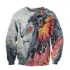 3D All Over Print Colorful Lion for Men and Women, T-Shirt, Zip Hoodies, Sweatshirt HBC0030