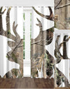 Awesome hoodies - Antler Deer Nature Silhouette Curtains - QK3207
