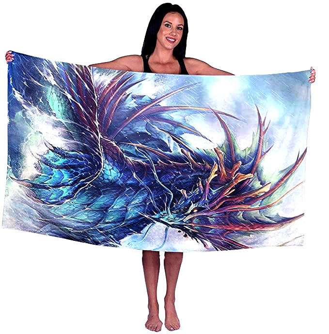 Awesome Hoodies 3D all print DRAGON BEACH TOWEL VNB0008