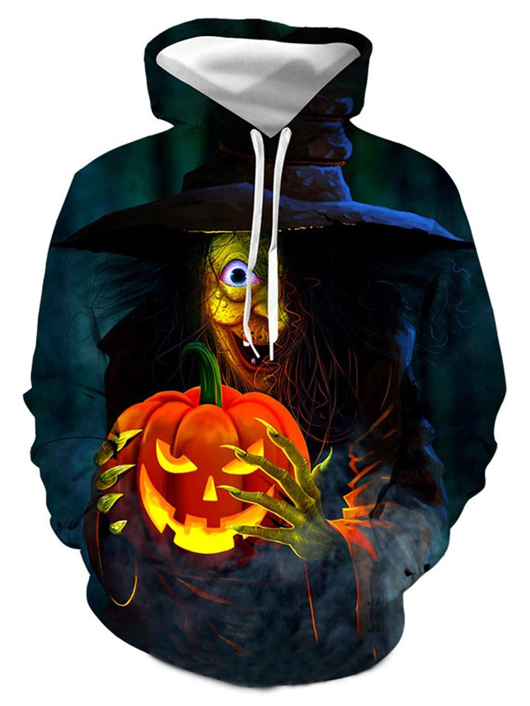 Awesome hoodie-Color Block 3D Pullover European Men's Halloween Costume Hoodies  TH074