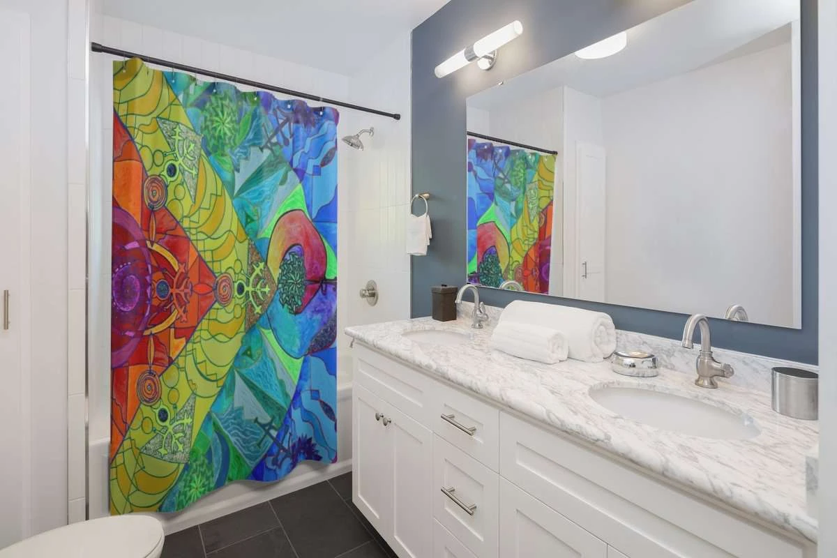 Awesome hoodied Expansion Pleiadian Lightwork Model Shower Curtains Printed 3D Grommet Curtains - NQC0010